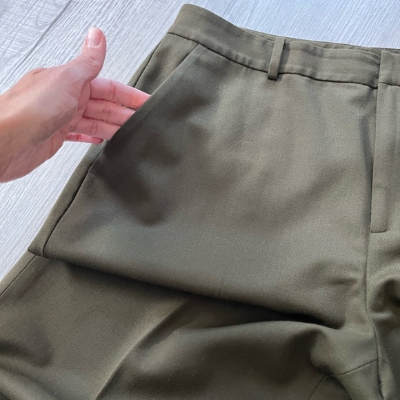 Ralph Lauren Straight-Leg Wool Trouser Pants in Dark Brown size 10 - Picture 8 of 10